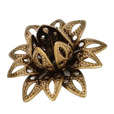 20x Flower Bead End Caps 16mm for jewelry making, bracelets, and other projects