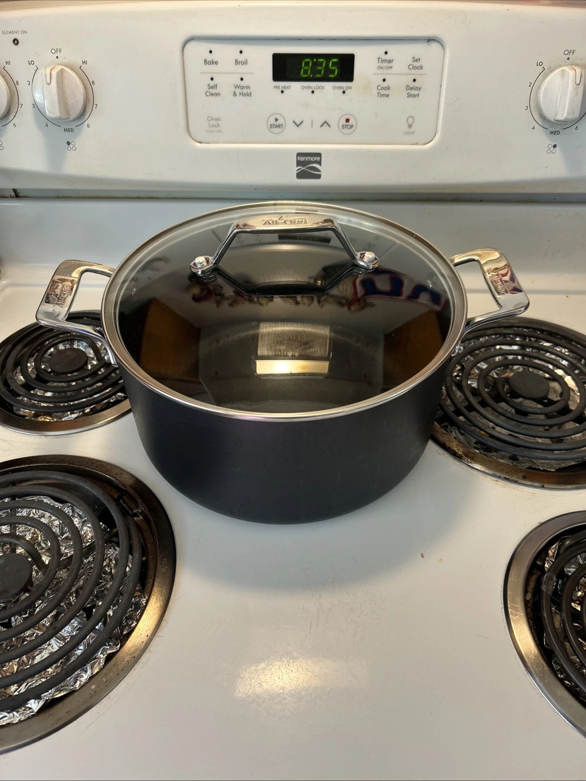 All-Clad Metalcrafter 7 QT Anodized NS Pot W/Glass Lid READ