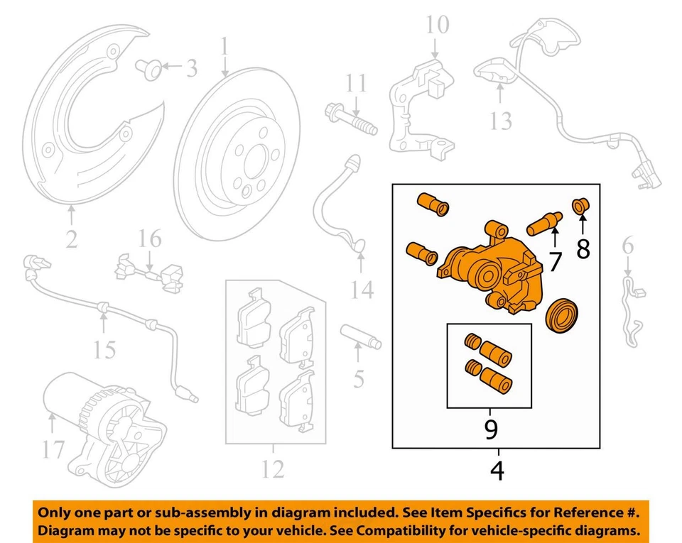 Pinza trasera izquierda conductor T4N7528 compatible con 17-20 F-PACE 3102425 Foto 4 de 4