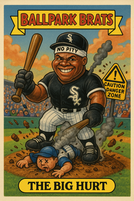 #ad Frank Thomas as THE BIG HURT BALLPARK BRATS Parody Art Card $9.95