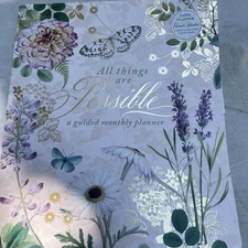 Punch Studio 9.5" x 11" Monthly Planner, Plastic Cover, Multicolor