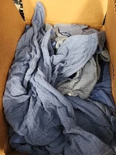 Box of 5lbs Huck Cleaning Towels - 14 x 20 Reusable Blue Towels