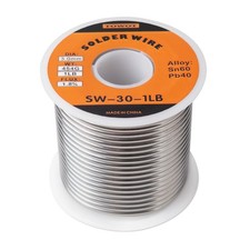 60/40 Solder for Stained Glass, 1 lb Spool, 3mm Dia, No Flux Solder Wire Stai...