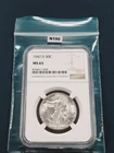1947 D 90% Silver Liberty Walking half Dollar! NGC MS65!   NICE COIN! N190