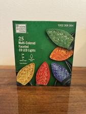NEW Home Accents Holiday 25 Multi-Colored Faceted C9 LED Christmas Lights