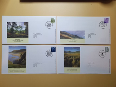 #ad #ad 2004 ENGLAND SCOTLAND WALES NORTHERN IRELAND SET OF 4 REGIONAL FDCS #3349 GBP 3.65