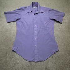 VTG Sears Mens Store Button Shirt Mens Medium Purple Made In Japan