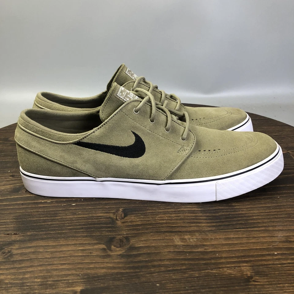 Nike SB Stefan Janoski Shoes Mens Size 14 Olive Suede Skateboarding 826232-984 - Image 4 of 4