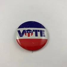 Vintage 1971 VOTE Political Campaign Button, Pinback