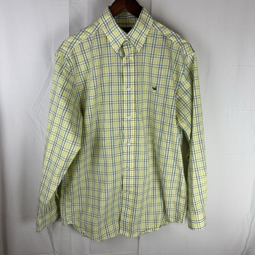 Southern Marsh WR Mens Long Sleeve Button Down Medium Green Plaid Easter Shirt