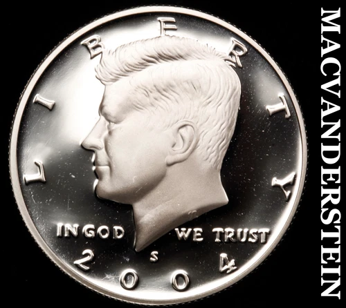 2004-S Silver Kennedy Half Dollar-Choice Gem Proof Lustrous No Reserve #i3992