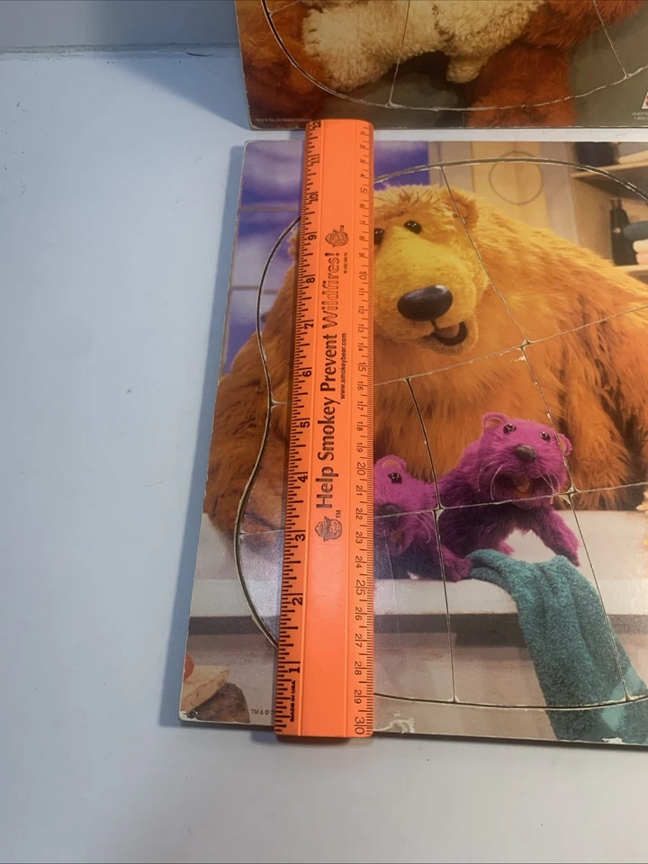 2  Mattel Bear In The Big Blue House Woodboard Puzzles 42069 42070 Jim Henson - Image 4 of 4