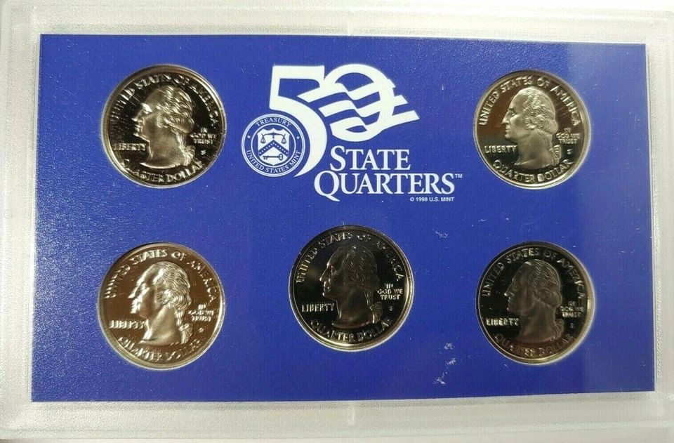 2002-S US Proof State Quarter Mint Set 5 Coins BU CLAD 19uuh0921 - Image 3 of 4