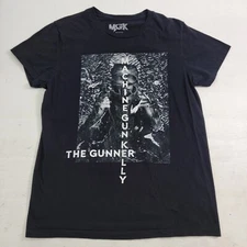 MGK The Gunner Graphic T-Shirt Adult Sz L Black 2013 Rap Rock Punk Music EUC