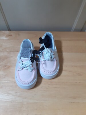 Falls Creek Kids Toddler Girls Boat Shoes Size 5   NEW WITH TAGS