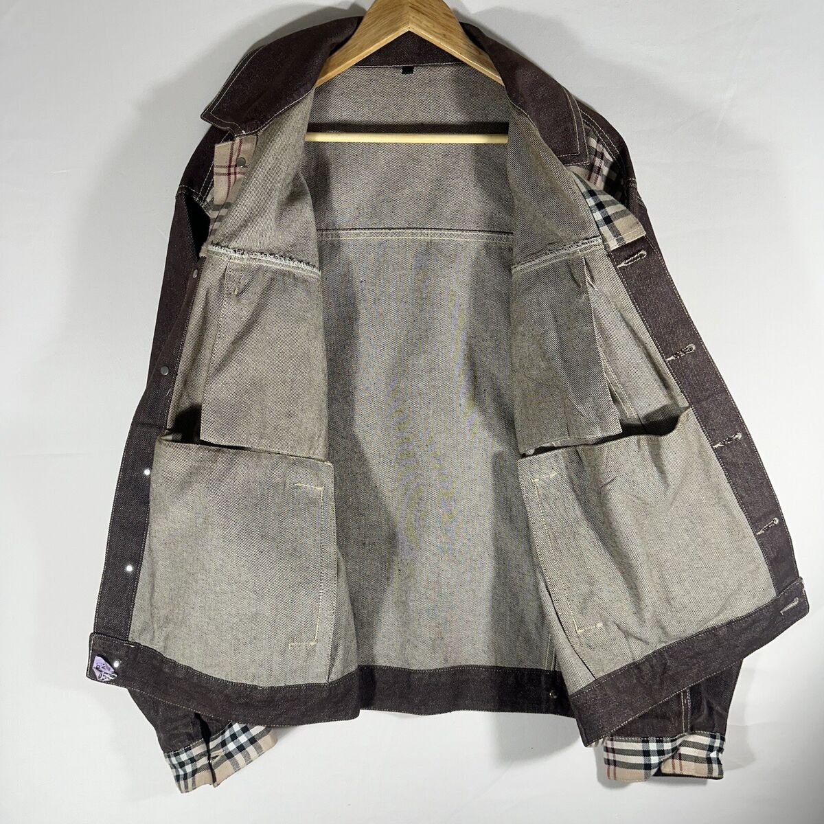 Vintage The Hip-Hop Elements Denim and Plaid Jacket Size XL Vintage The Hip-Hop Elements Denim and Plaid Jacket Size XL