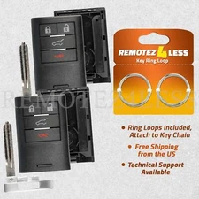 2 For 2010 2011 2012 2013 2014 Cadillac CTS Wagon Suv Remote Key Fob Shell Case