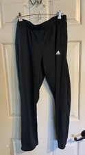 NWT NEW Adidas Women Athletics Tricot Snap Pants Black Jogging Running Tennis L