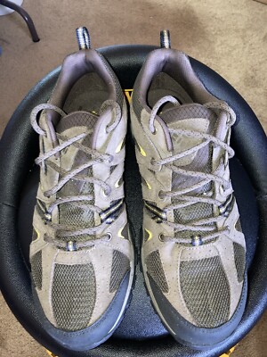 Columbia Mens 10 Techlite Comfort Omni Grip Brown Suede Shoes Hiking Low  Top