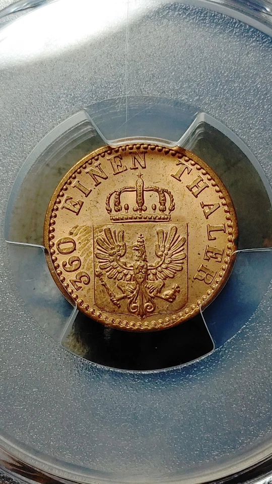 1871 A Prussia Germany 1 Pfennig PCGS MS65 RD Gem Red                       4082 - Image 4 of 4