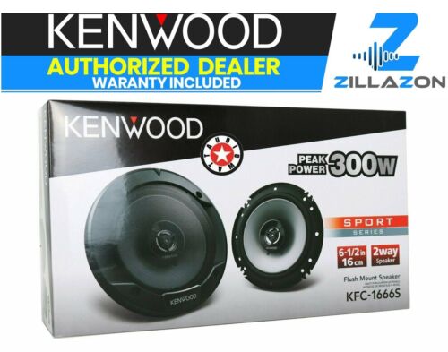 Par de altavoces estéreo coaxiales para automóvil Kenwood KFC-1666S 600W *TOTAL* 6,5" KFC 2 vías - Imagen 1 de 4