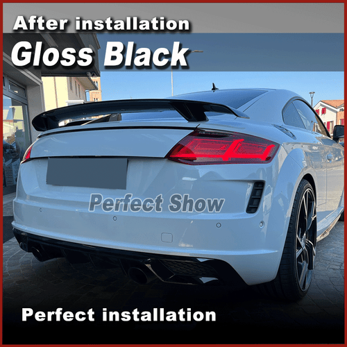Glanz Schwarz Heckspoiler Spoiler Lippe Passt für Audi TT TTS 8J A5 A7 S7 RS7 A6 - Bild 3 von 12