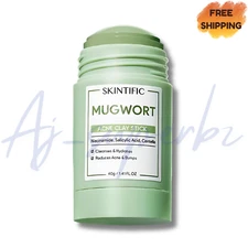 SKINTIFIC Mugwort Acne Clay Mask Stick 40g Reduces Redness, Inflammation