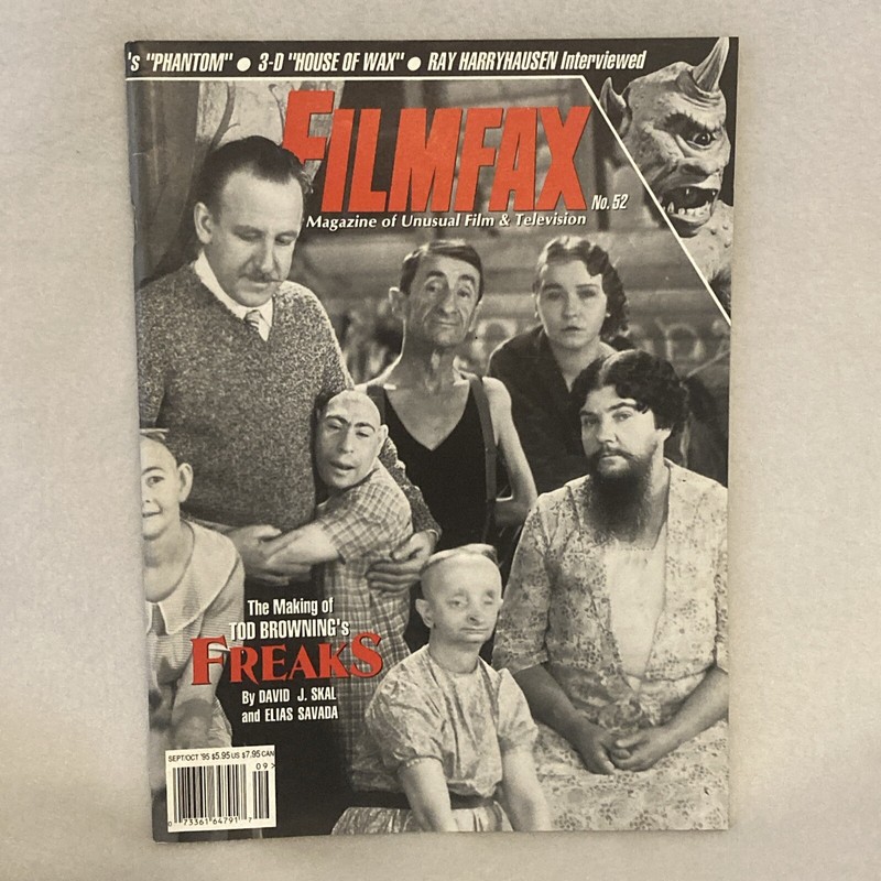 1995 FILMFAX #52 Making of FREAKS Tony Perkins PSYCHO Ray Harryhausen