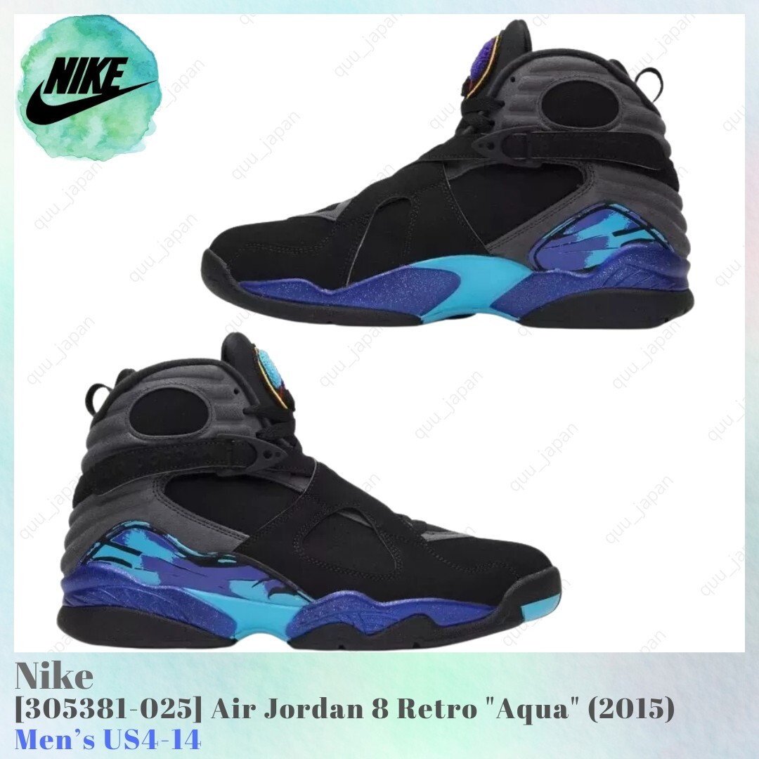 靴 Air Jordan8 Aqua 2015 29cm Jordan 8 Retro Aqua (2015) Men's - 305381-025 - US