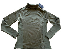 NWT NEW Under Armour COLDGEAR top layer FITTED high collar L LARGE dark green