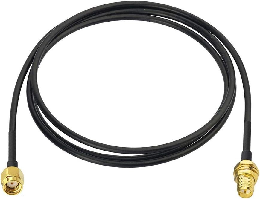 Bingfu RP-SMA Male to RP-SMA Female Bulkhead Mount RG174 Wifi Antenna Extension