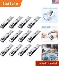 Travel-friendly Stainless Steel Nail Clipper Set - 12 Tools in Stylish Silver