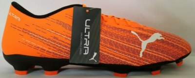 Mens Size 9.5 Orange Black White Puma Ultra 4.1 FG Soccer  display picture 2