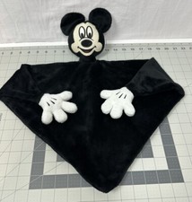 Mickey Mouse Black Baby Lovey Security Blanket With Hugging Arms And Hands