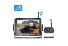 2 CAM HD 1080P RV Wireless Backup Camera Kit 7 Inch Touch Key Monitor High-Speed