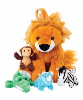 Plush Talking Stuffed Animals Jungle 6 Piece Set With Carrier | eBay