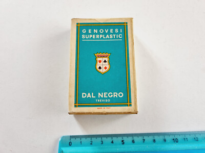 Cartes De Jeu Genovesi Dal Negro Super Plastique Originelle Vintage Playing