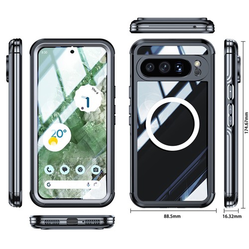 For Google Pixel 9 Pro XL 5G Case Poetic MagPro Built-in Screen Cover - Picture 13 of 24