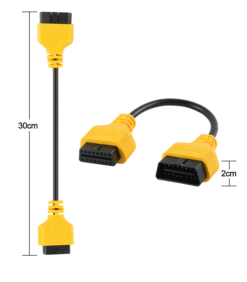 Bolwins A04C Bolwins OBDII 16pin Verlängerungskabel Adapter Male - Dual  Female Elektro-Kabel, (30 cm)
