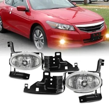 Fog Lights For 2011-2012 Honda Accord Sedan Driving Lamps Clear L+R 1 Pair