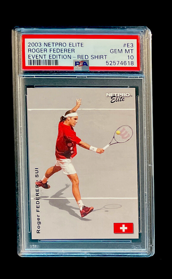 2003 Netpro Elite Tennis Event Edition #E3 Roger Federer Red Shirt PSA 10 525746