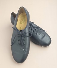Bloch Tap Dance shoes, Black/London tap plates Vintage in excellent shape 6.5