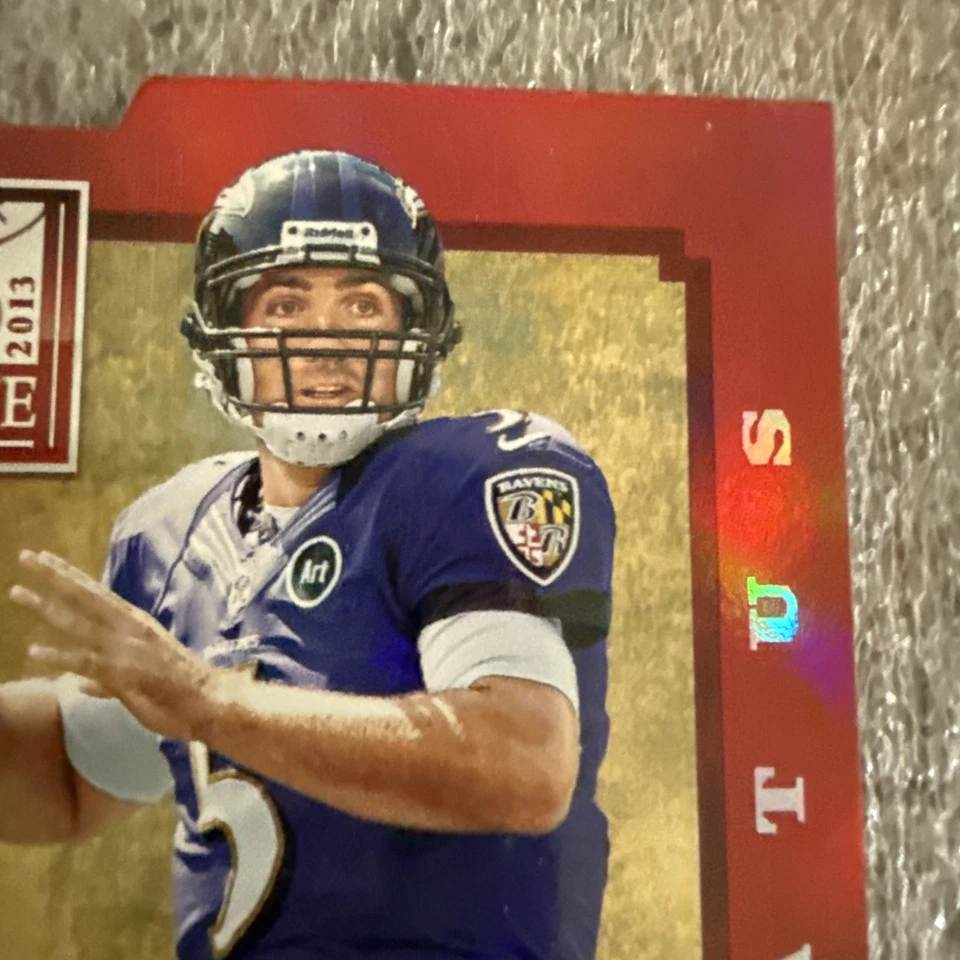 2013 Panini Elite Joe Flacco Red Status Die Cut #12/25 Ravens - Image 4 of 4
