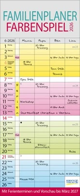 KORSCH VERLAG GMBH Familienplaner Farbenspiel 2026 Verlag Korsch