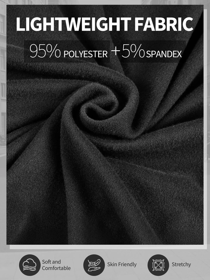 3 Pack Men Mock Turtleneck Long Sleeve Shirts Double Sided Fleece Lined Therm... - Image 3 of 4