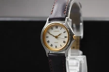 Vintage 1991 N MINT Seiko Lucent 1F21-0F7A Two-Tone Quartz Womens Watch JAPAN