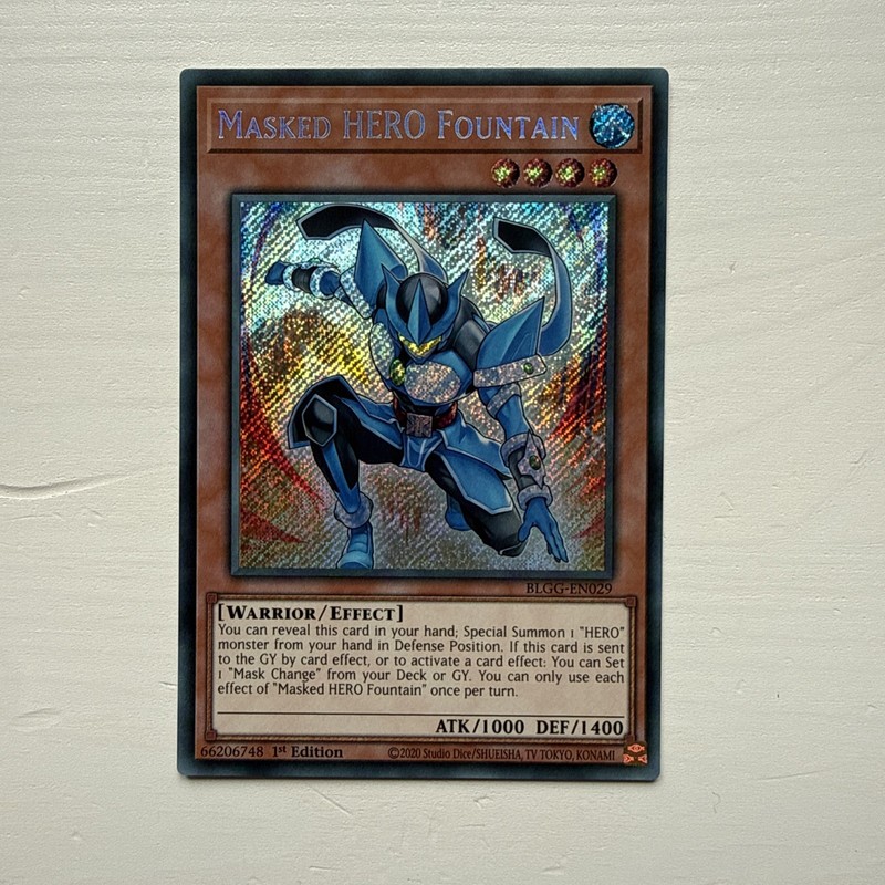 BLGG-EN029 Masked HERO Fountain Secret Rare Yu-Gi-Oh! NEW