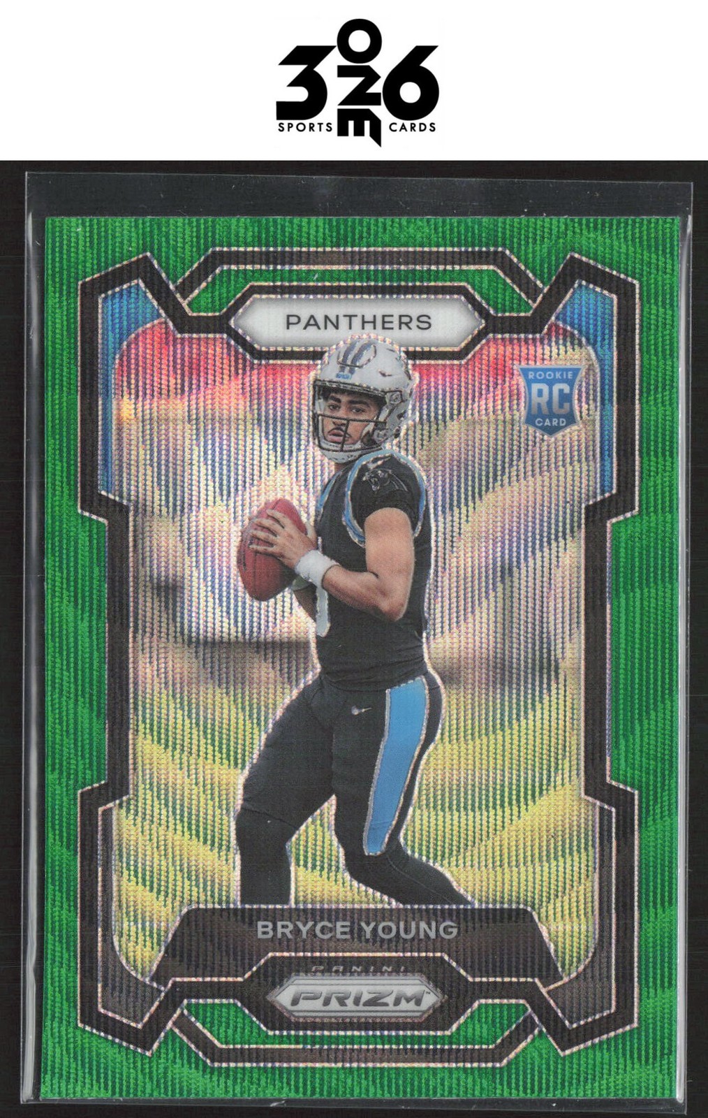 Bryce Young 2023 Panini Prizm Green Wave #311 RC