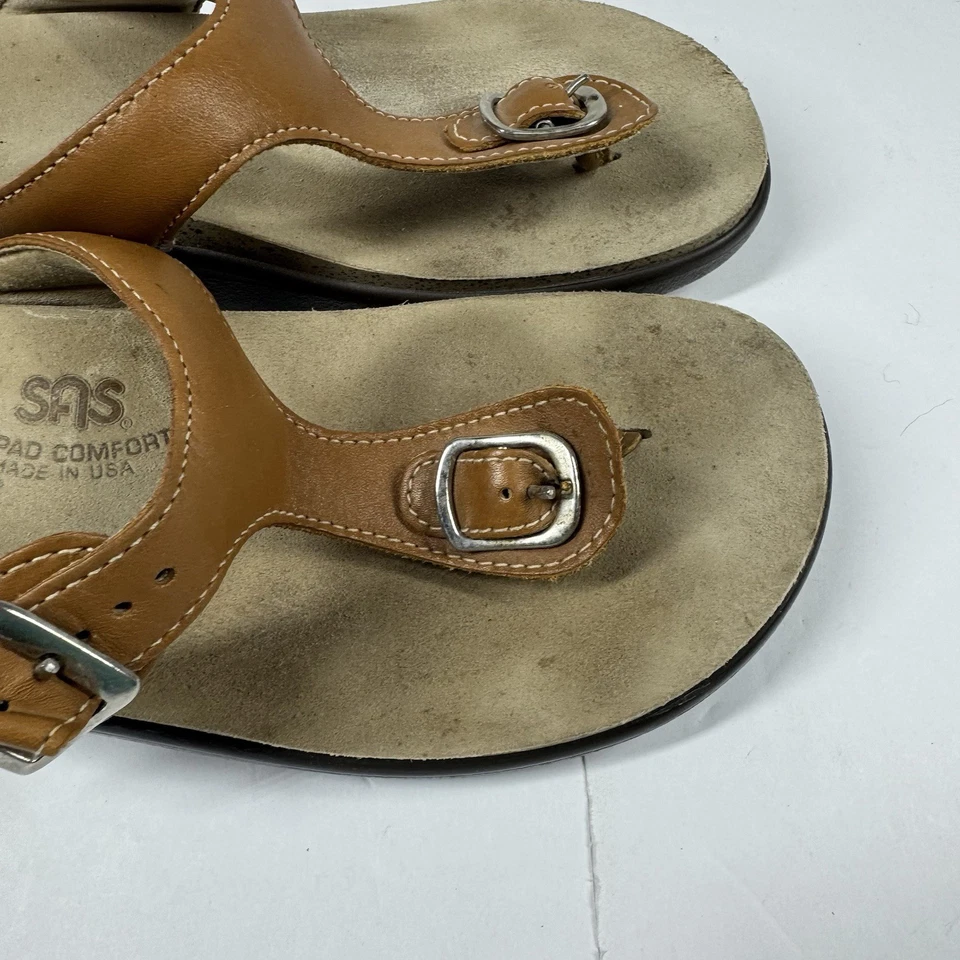 SAS Women's Sanibel Comfort Thong T-strap Slide Sandal Caramel Size 7 M - Image 4 of 4