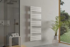 Radiador de baño de diseño ámbar calentador de toallas juego de conexión D16W en blanco 